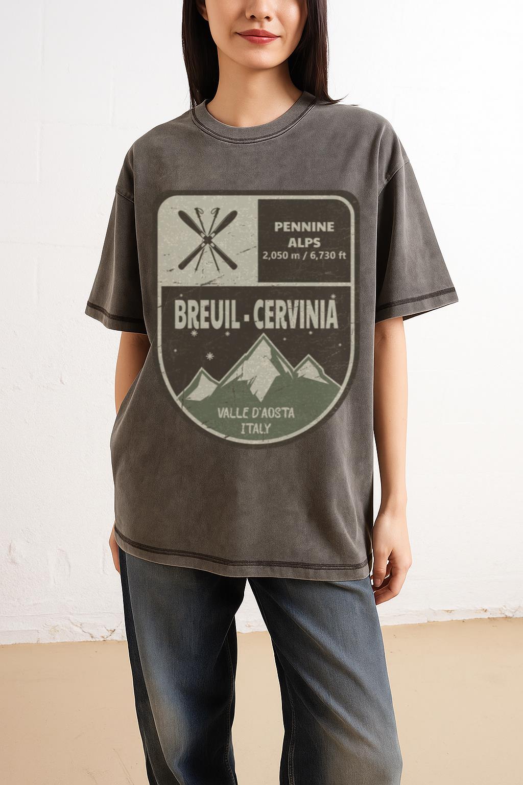 Breuil-Cervinia T-Shirt | Italian Alps Ski & Travel Tee - Image 2