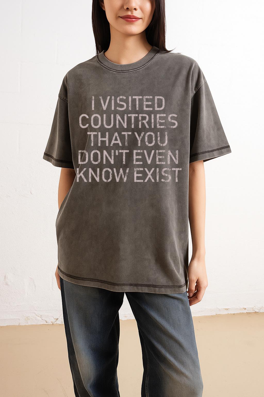 Funny 'Visited Countries' Travel T-Shirt | Globetrotter Tee - Image 2