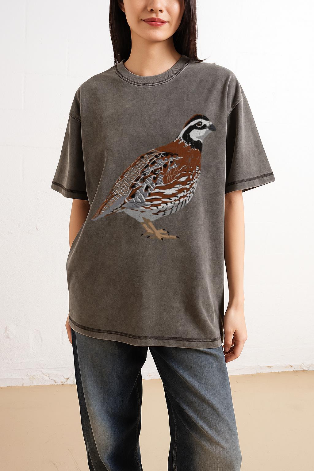 Northern Bobwhite Quail T-Shirt | Nature Birdwatcher Tee - Image 2
