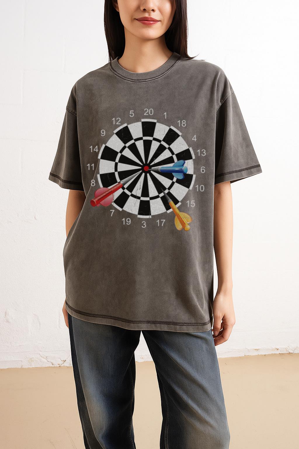 Playing Darts T-Shirt | Dartboard Game Sport Hobby Tee - Image 2