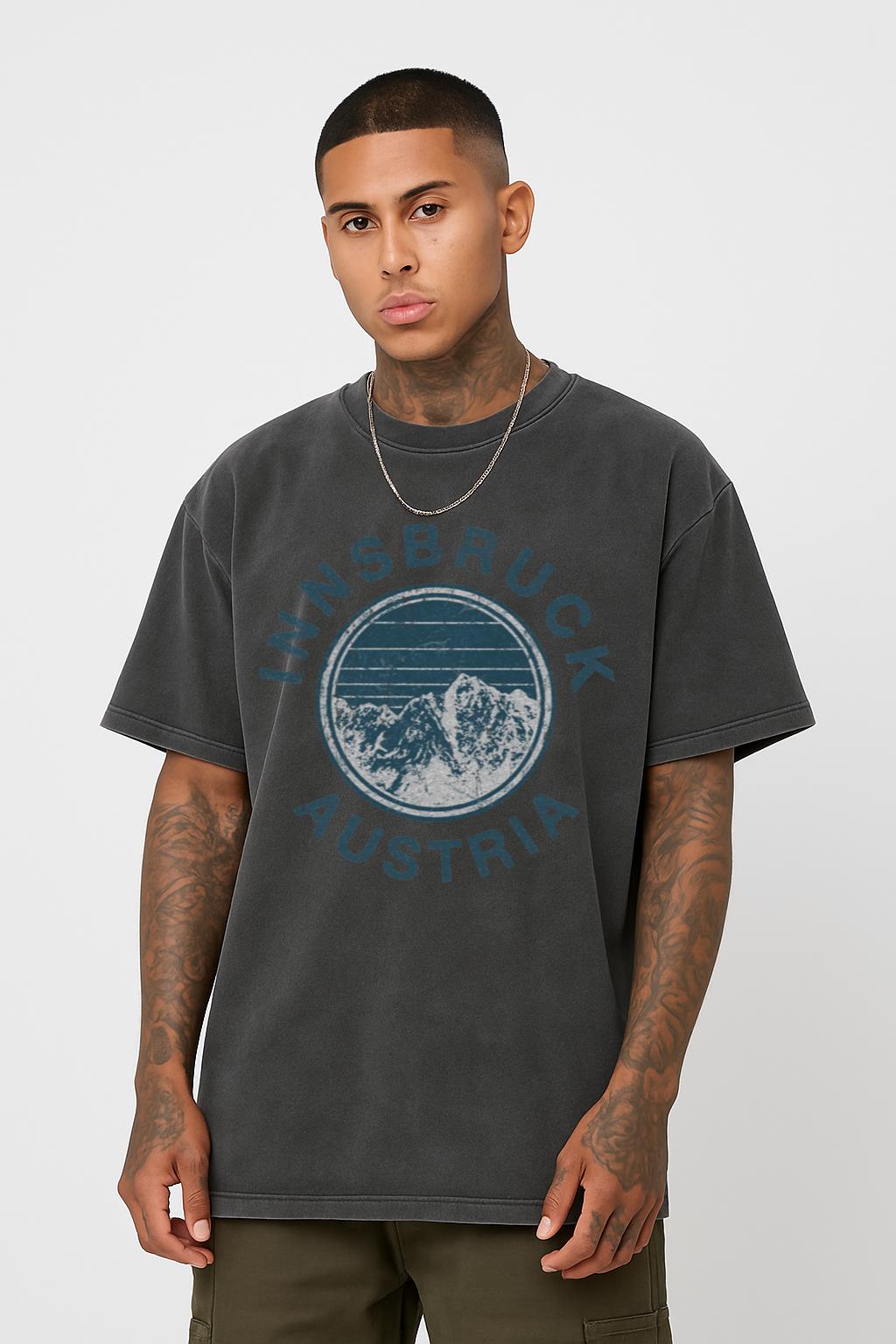 Retro Innsbruck Austria T-Shirt | Vintage Skiing Mountain Tee